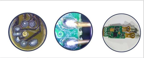 光通訊FPC軟板與光器件焊接， PCB硬板與光器件焊接圖示